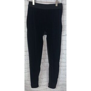 ANNE FONTAINE Women’s Andy Leggings Black Dual Material Velvet Size XS